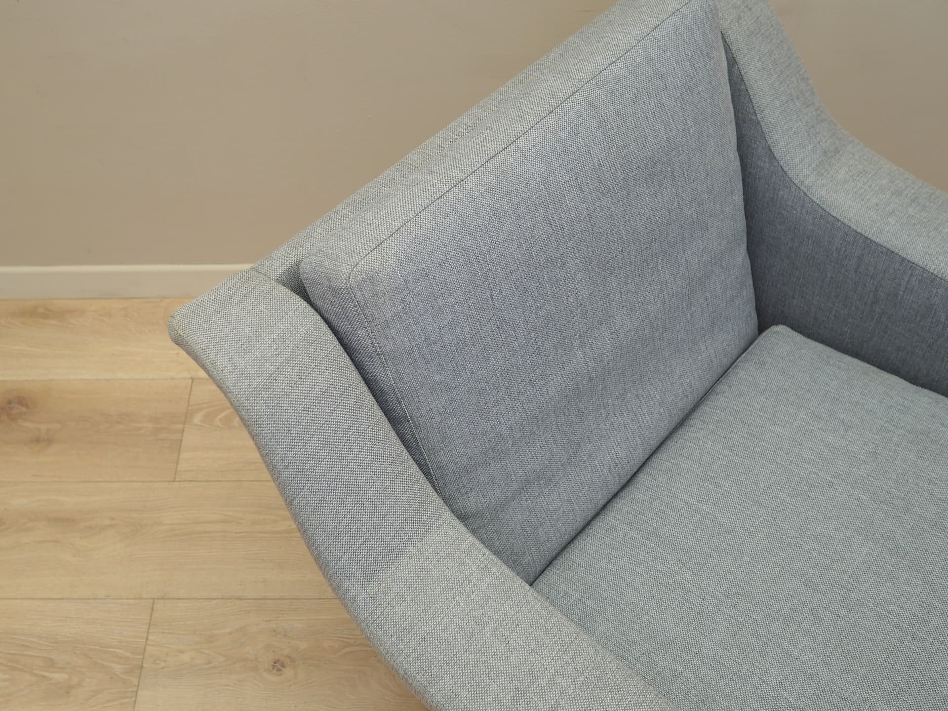 Armchair, grey, wood, Denmark, 1960s. - 49756