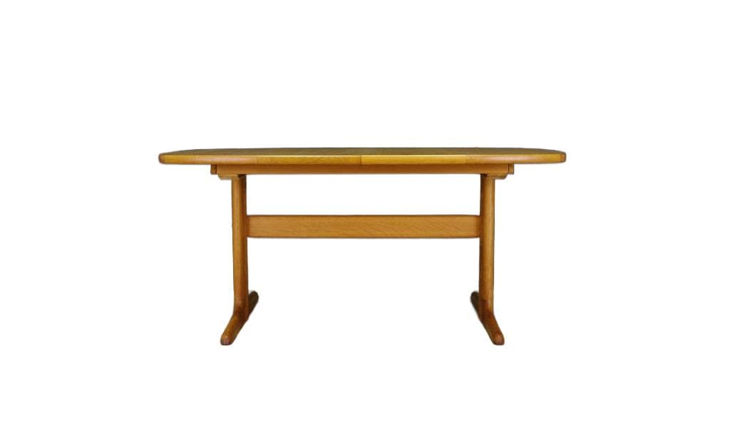 Oval Table, light brown ash, Skovby Møbelfabrik, Denmark, 1960s