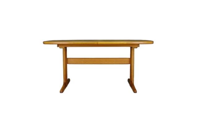 Oval Table, light brown ash, Skovby Møbelfabrik, Denmark, 1960s - DIMENSION