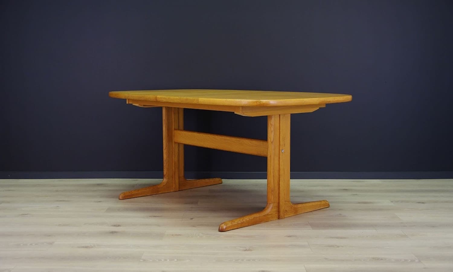 Oval Table, light brown ash, Skovby Møbelfabrik, Denmark, 1960s - 49749