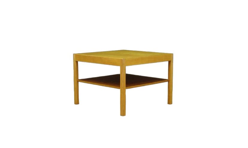 Coffee table, yellow ash, by H. J. Wegner, Andreas Tuck, Denmark, 1960s.
