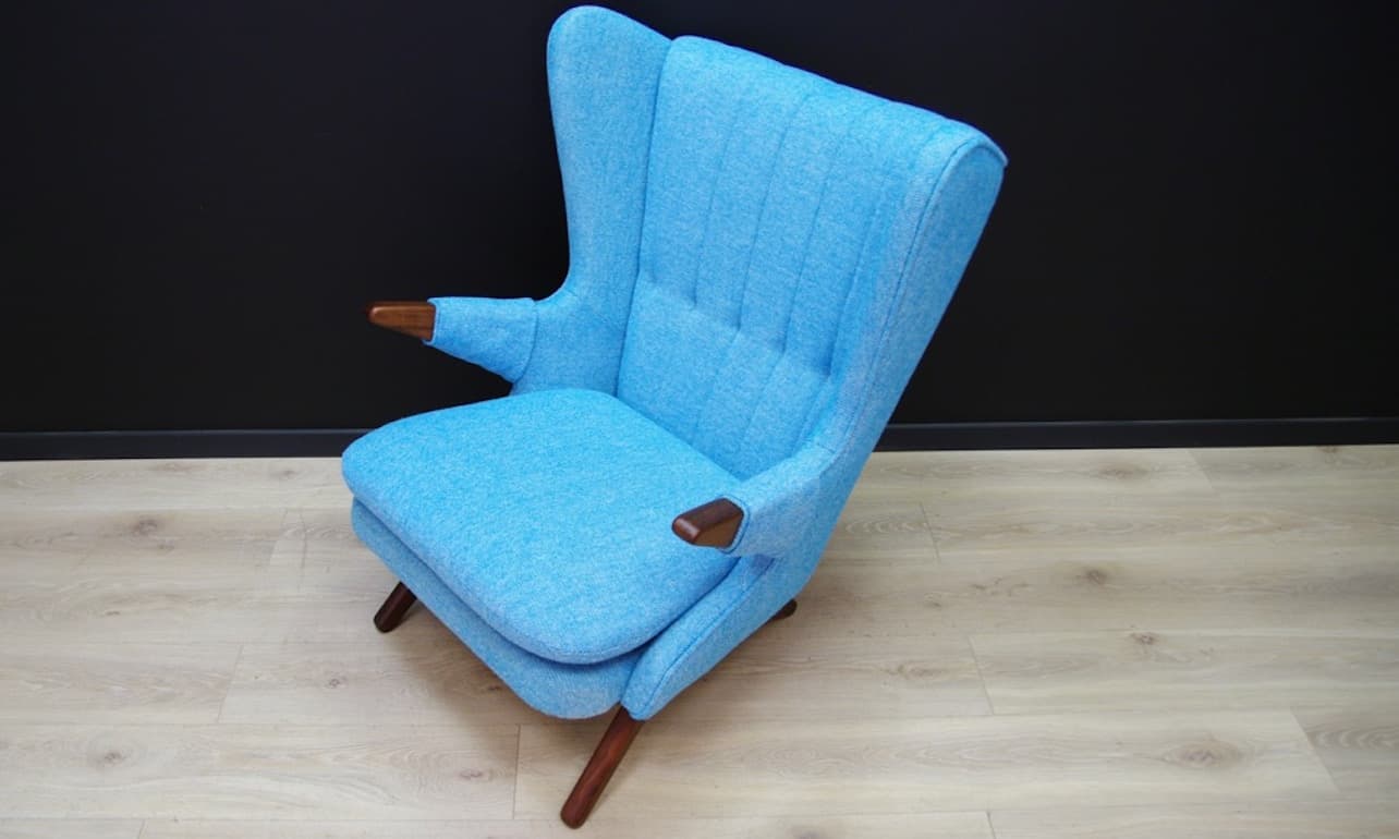 Armchair, teak turquoise, by S. Skipper, Denmark, 1960s - 45158