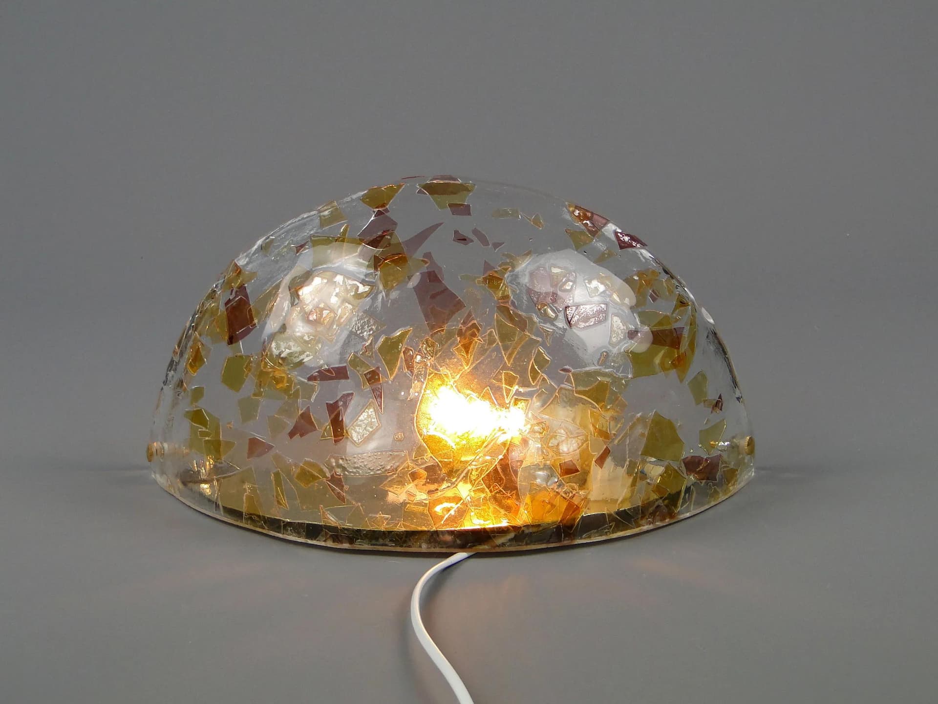 Wall Sconce Murano, multicolor glass, gold metal, Italy, 1970s. - 45325