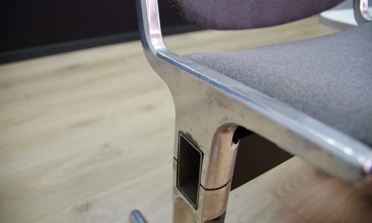 Ławka, szary, aluminium, Dania, lata 60. - 49696