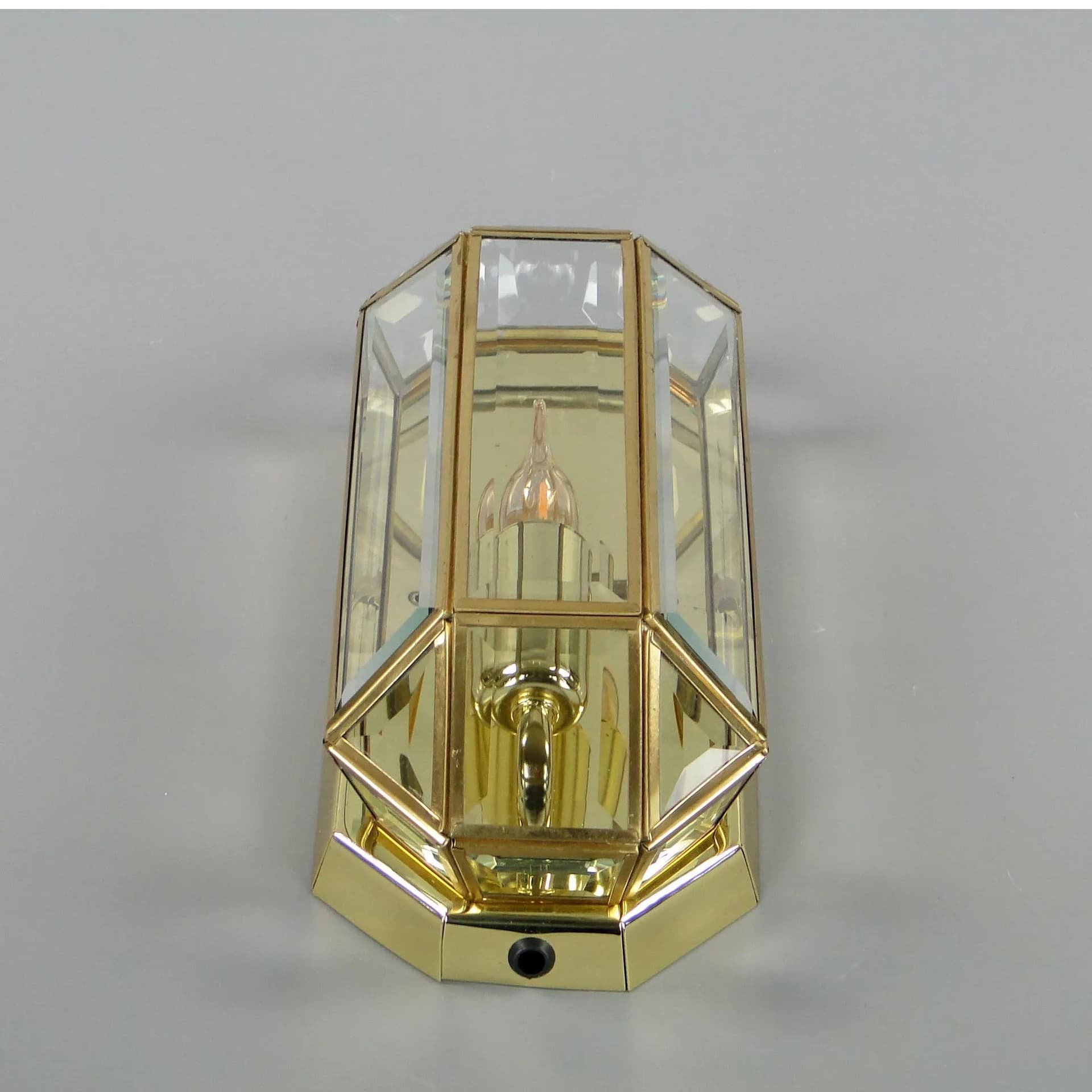 Wall Sconce Vienna Secession, golden, brass, early 20th c. - 45319