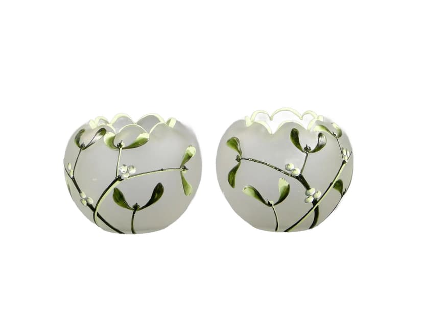 Para wazonów secesyjnych, białe szkło, Legras St Denis Mont Joye, Francja, lata 10.