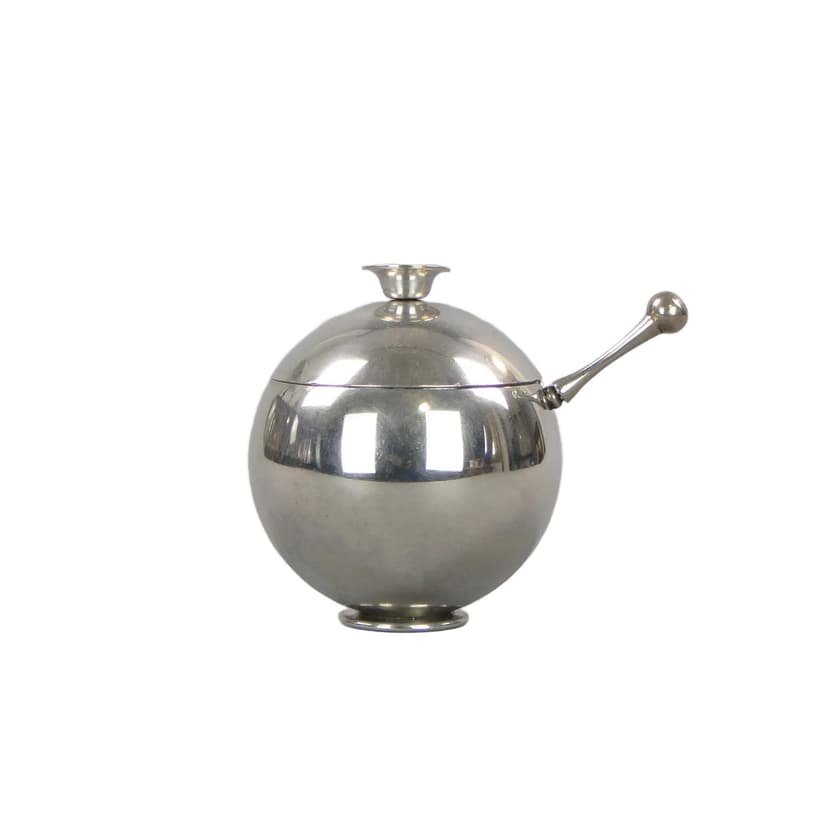 Cukiernica Łódź, srebrny mosiądz, proj. A. Szadkowski, Polska, lata 70.