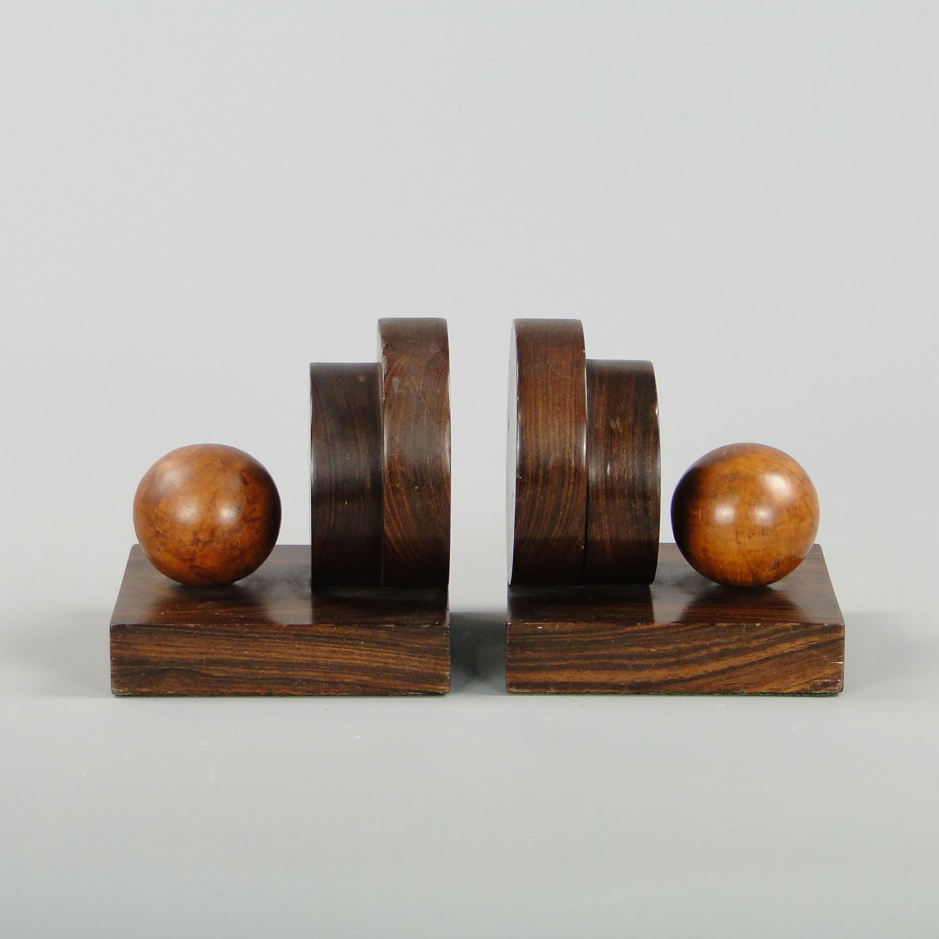 Podpórki do książek Art Deco, palisander ciemny, Niemcy, lata 20. - 45526