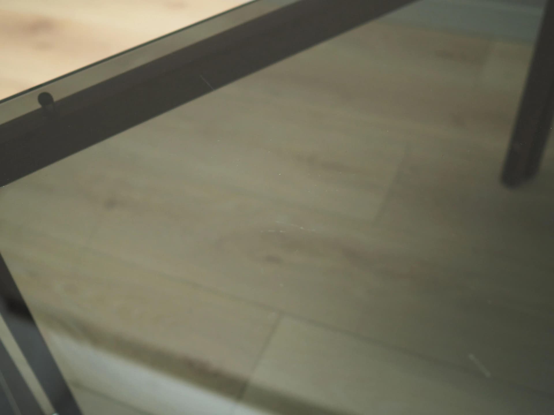 Coffee table, brown rosewood, black glass, Denmark, 1970s - 45441