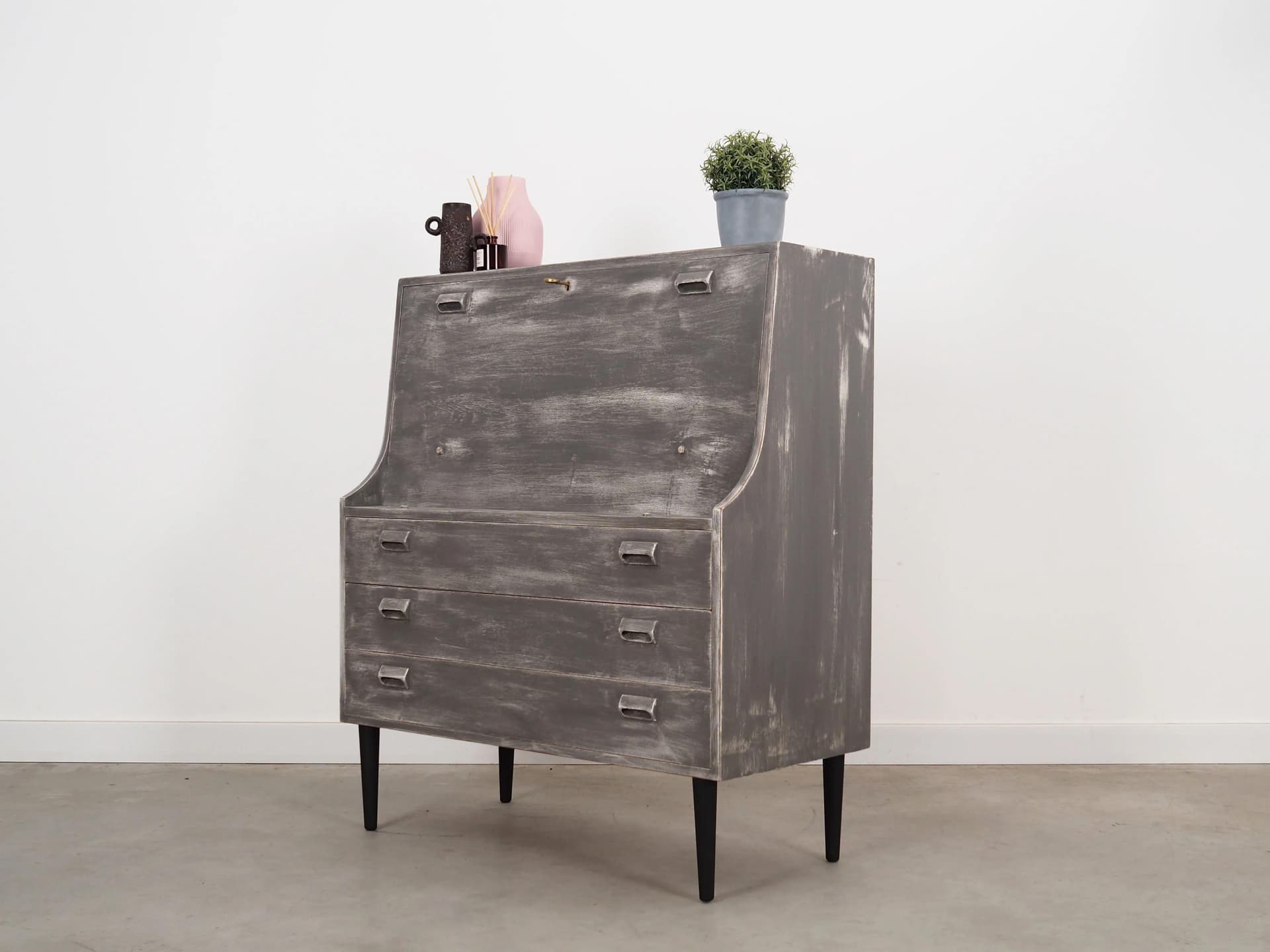 Sekretarzyk, jesion szary, proj. B. Mogensen, dla Søborg Møbelfabrik, Dania, lata 60. - 45396