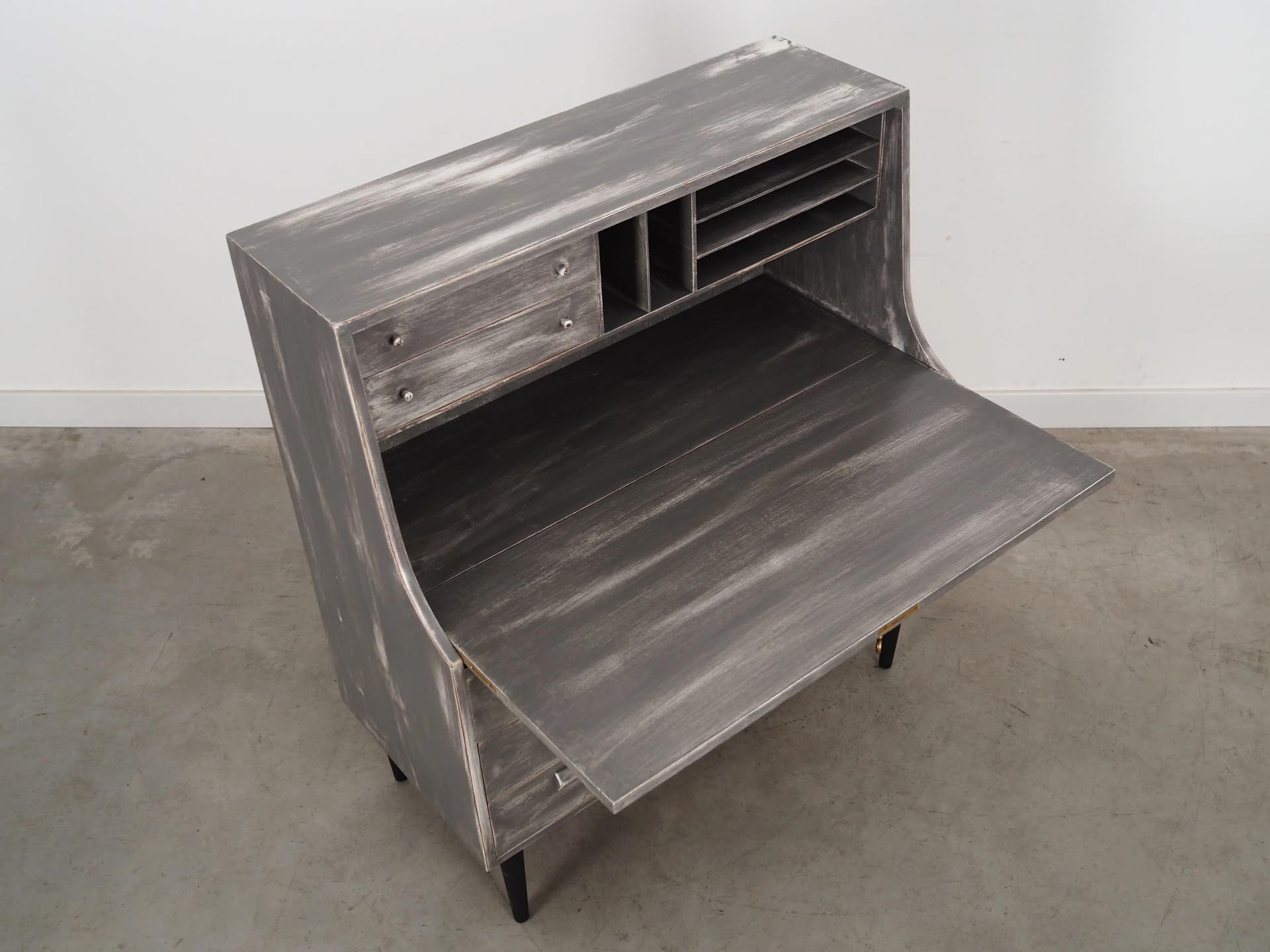 Sekretarzyk, jesion szary, proj. B. Mogensen, dla Søborg Møbelfabrik, Dania, lata 60. - 45402