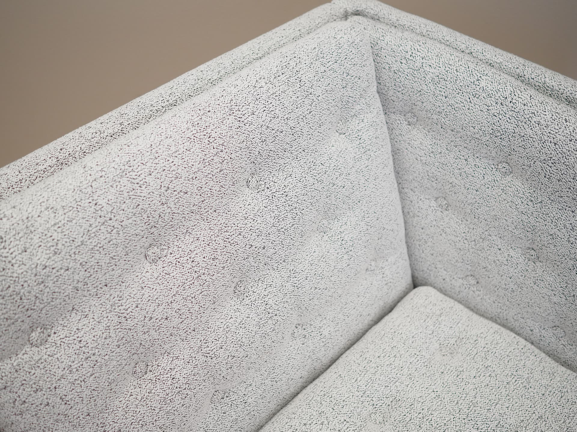 Sofa trzyosobowa, dąb, tkanina szara, Erik Jørgensen Møbelfabrik, Dania, lata 70. - 49568