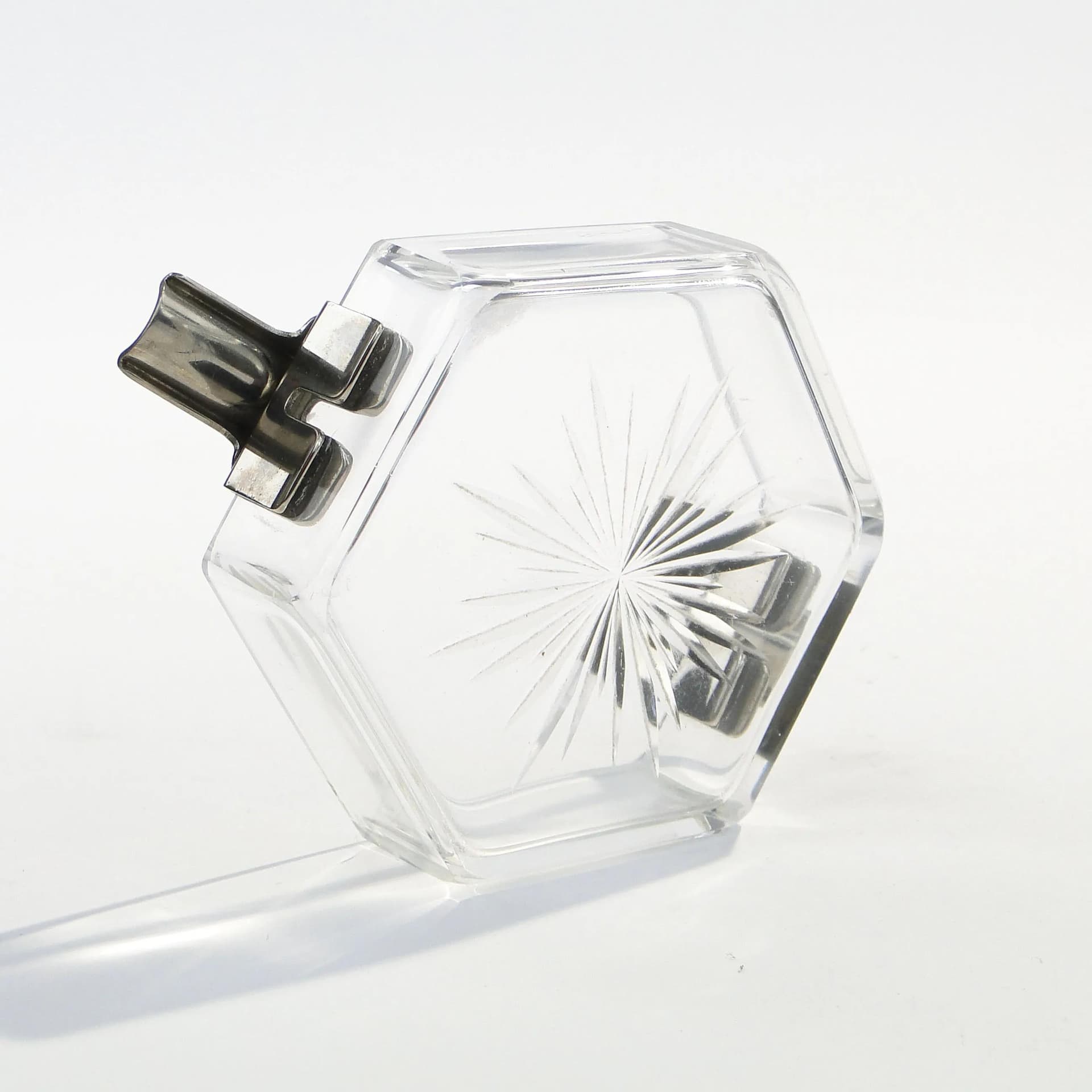 Popielniczka Art Deco, kryształ transparentny, Niemcy, lata 30. - 45499