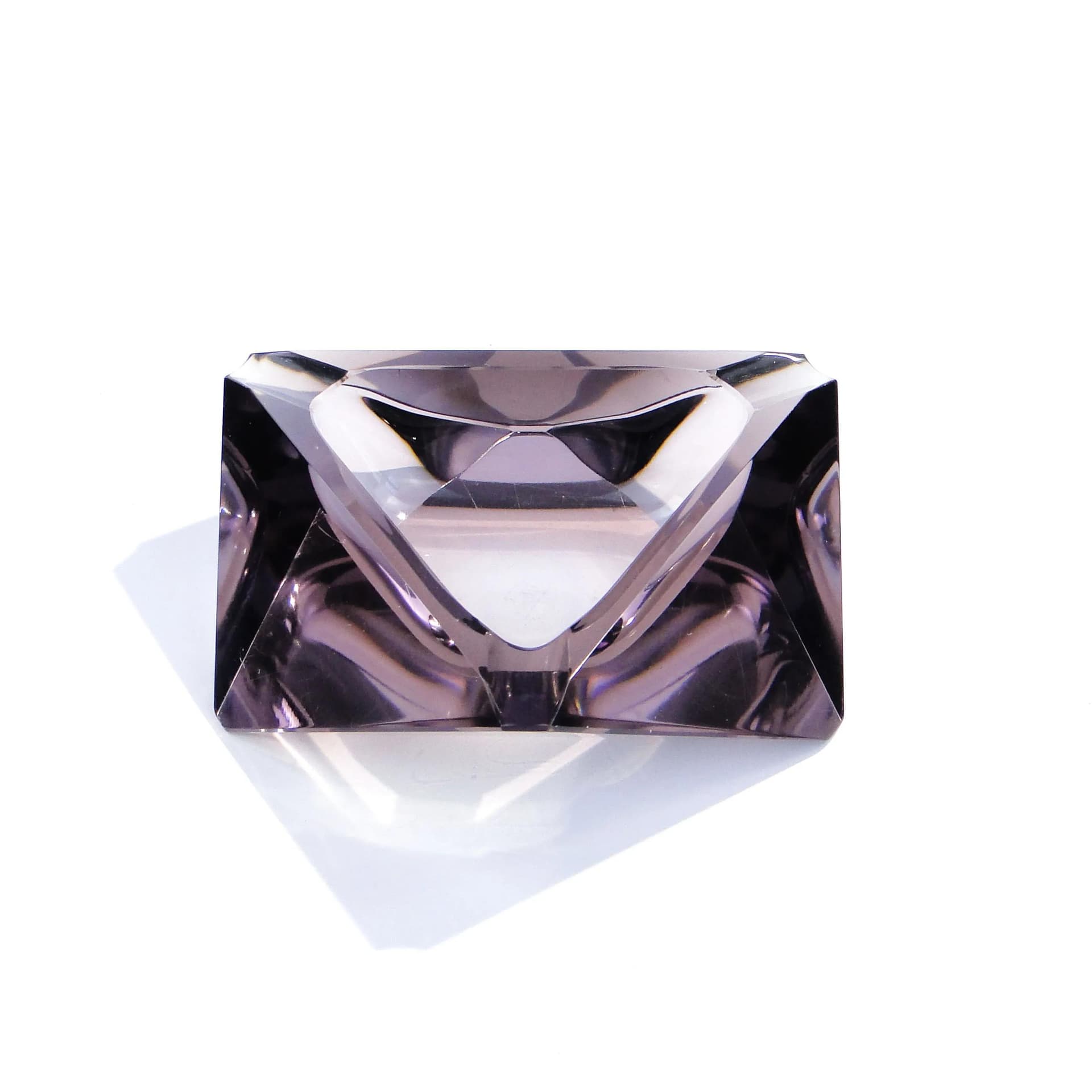 Popielniczka Art Deco, kryształ fioletowy, Moser, Czechy, lata 30. - 45473