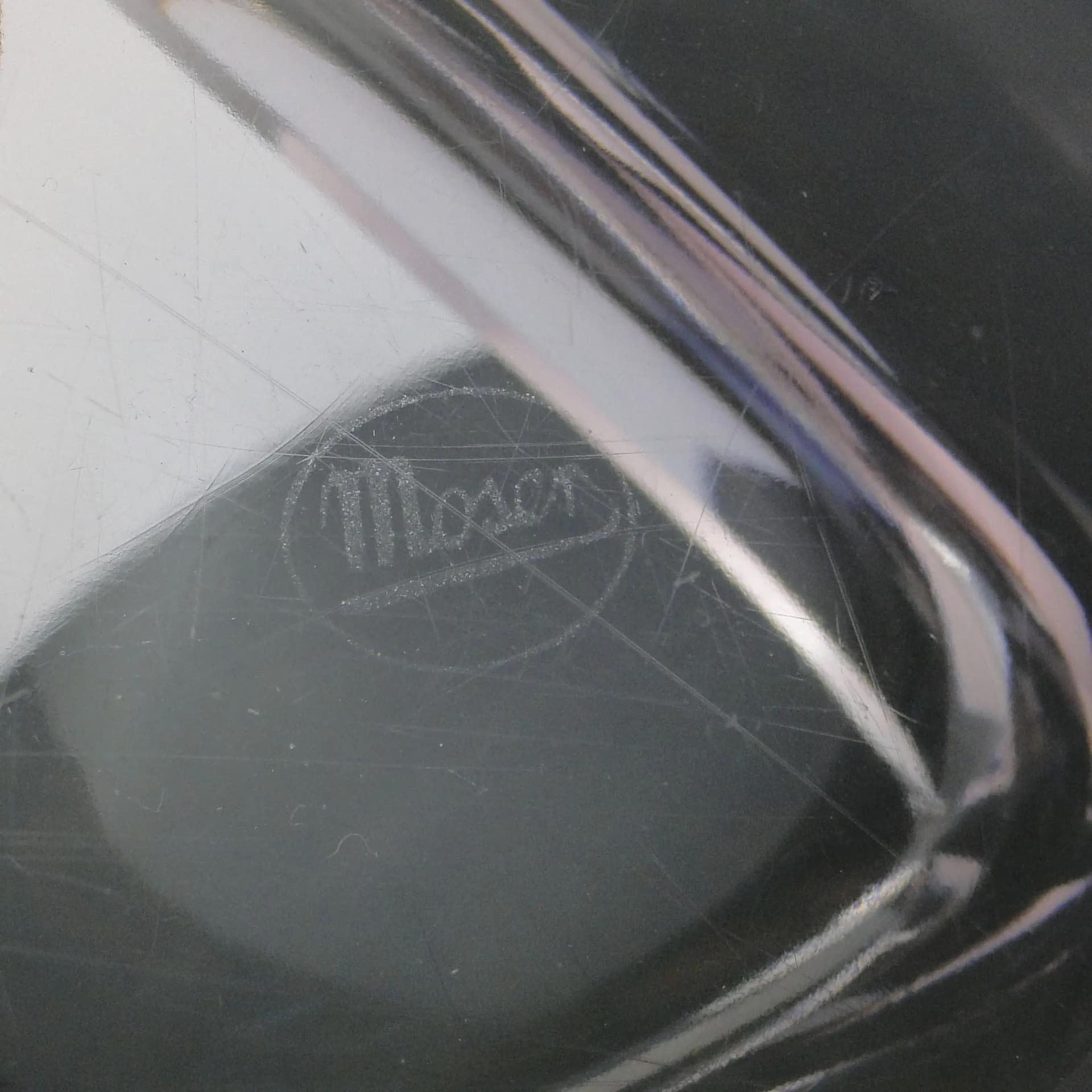 Popielniczka Art Deco, kryształ fioletowy, Moser, Czechy, lata 30. - 45481