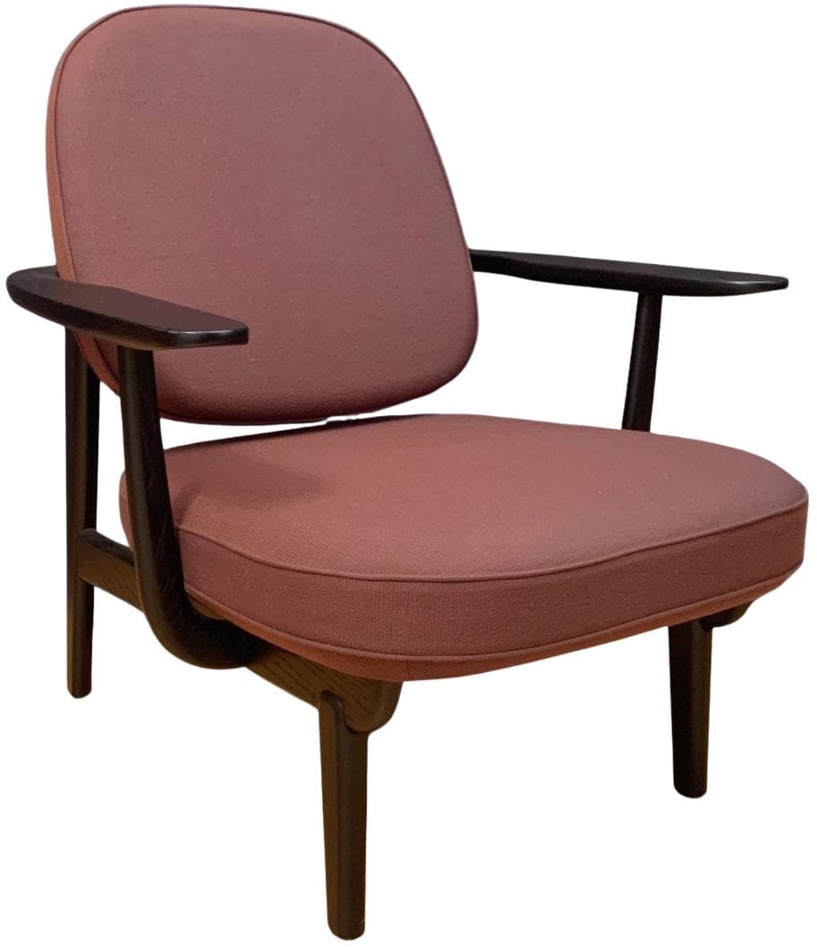 Armchair Fred, pink, black-brown ash, by J. Hayon, Fritz Hansen, Denmark