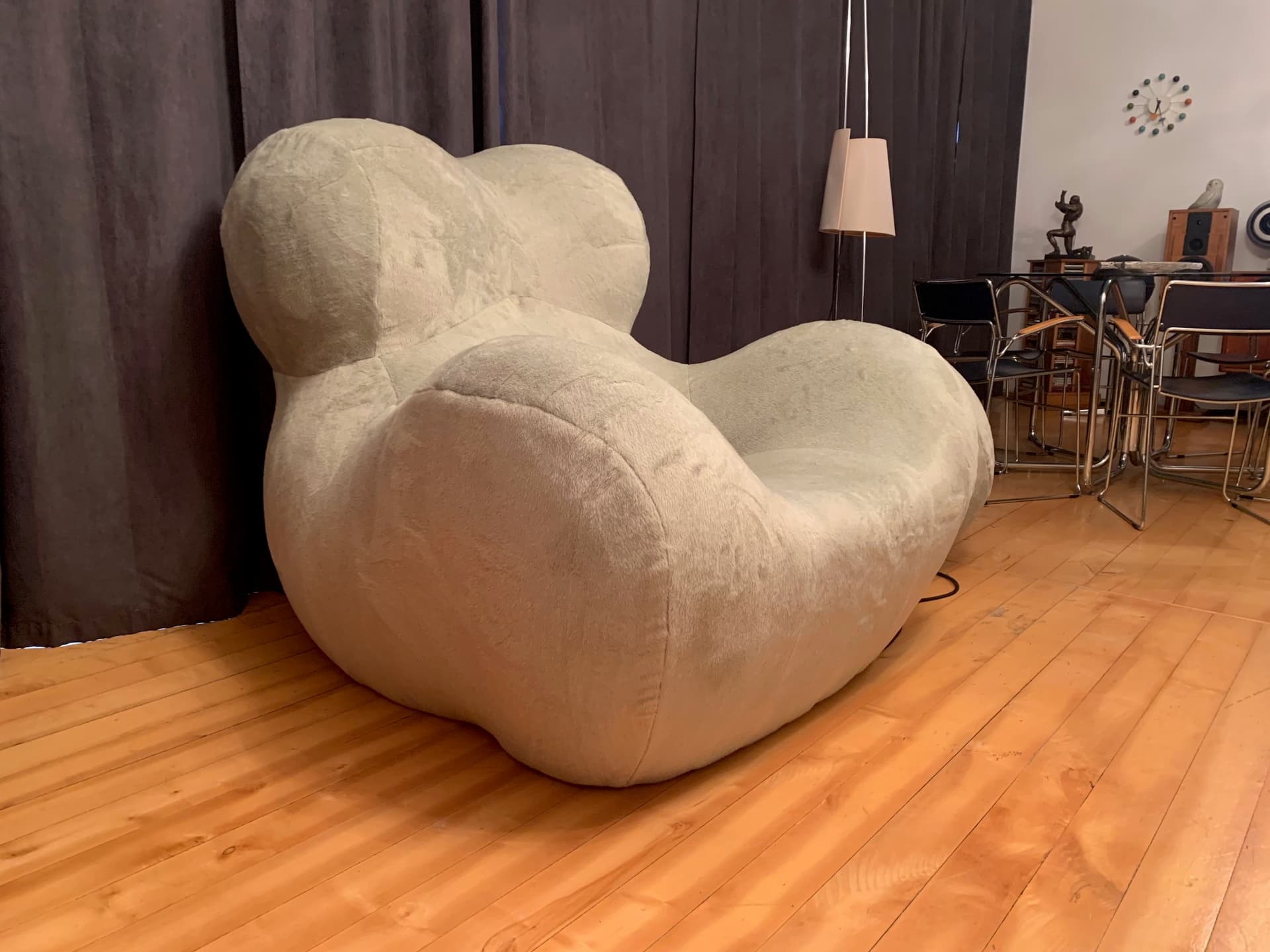 Fotel Big Mama, velvet beżowy, proj. G. Pesce, B&B Italia, Włochy - 45622