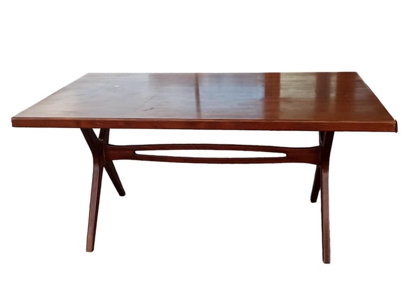 Dining table, dark brown teak, Denmark, 1960s