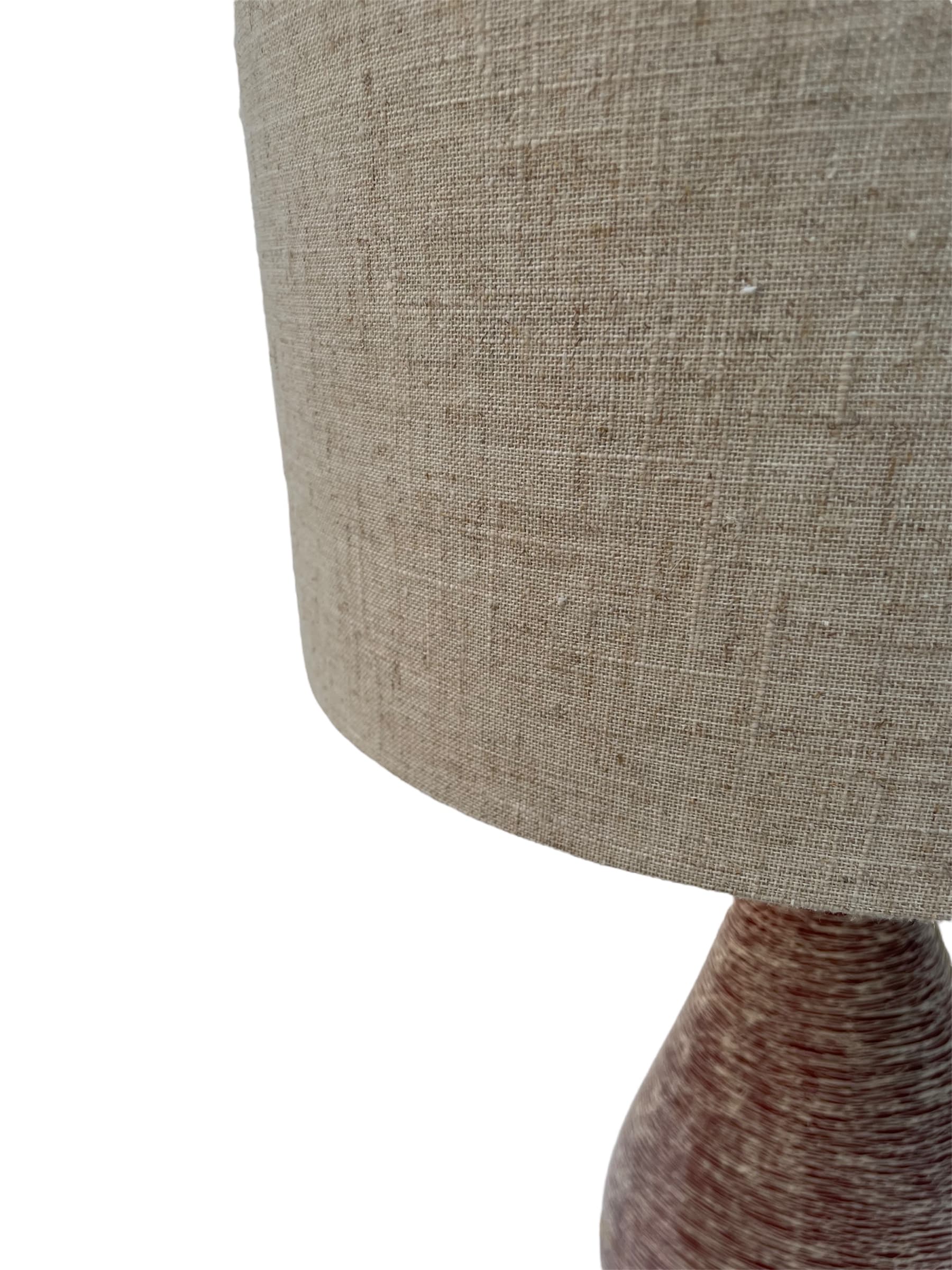 Table Lamp New Look, maroon ceramic, Zakłady Porcelitu Stołowego Tułowice, Poland, 1960s. - 45704