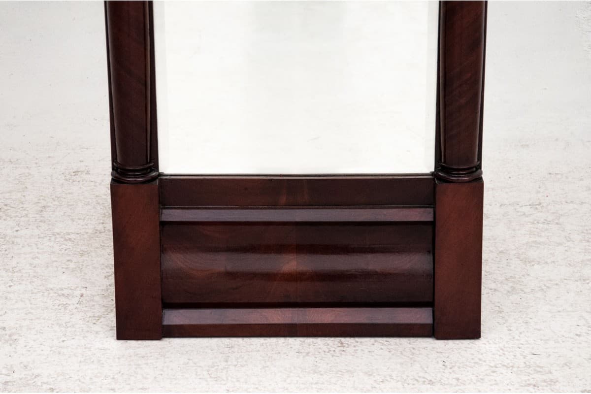Mahogany Wall Mirror, Biedermeier Style, Northern Europe, 1850s - 47650