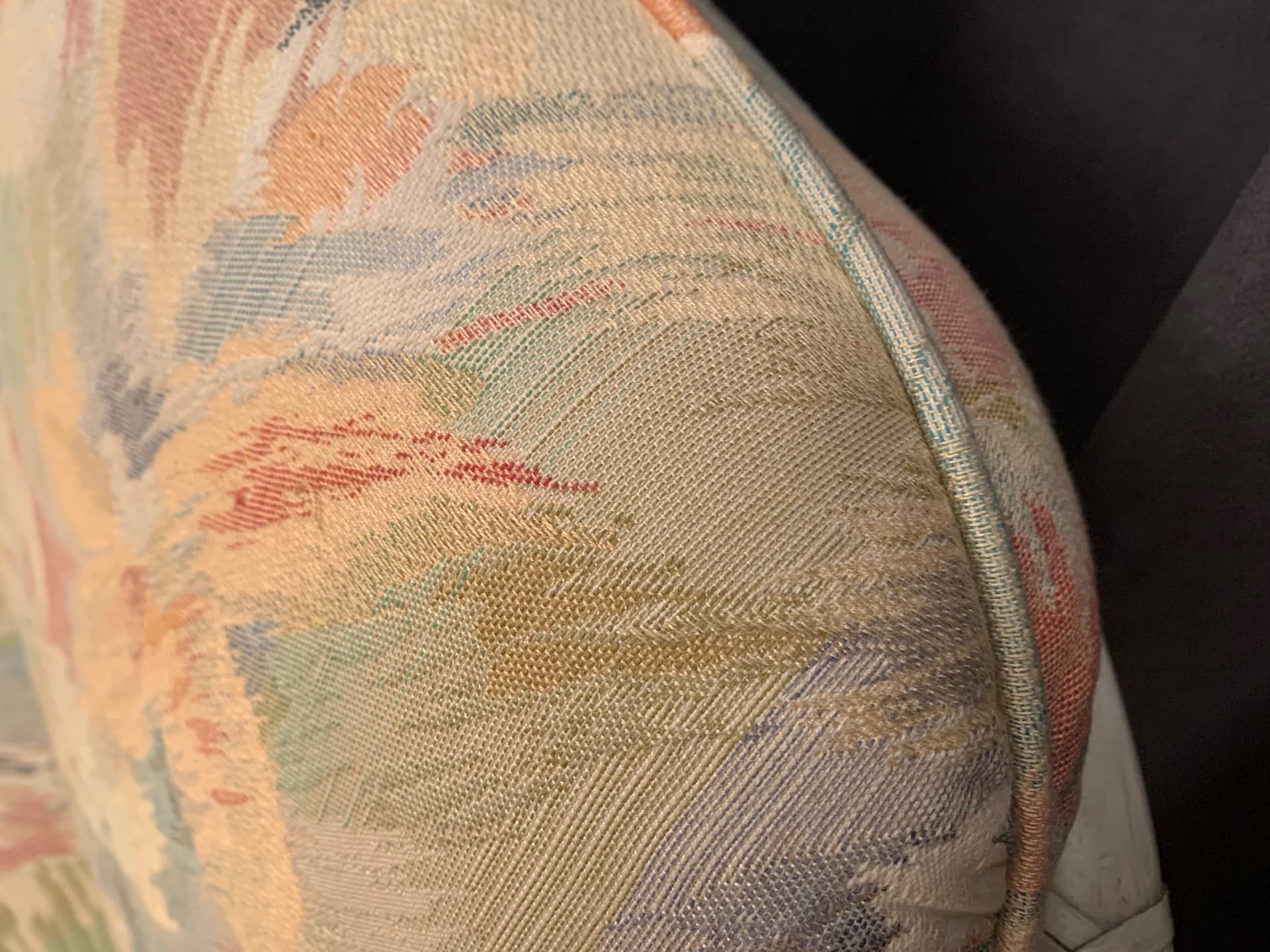 Sofa McGuire, beżowy rattan, skóra naturalna, tkanina, McGuire, USA, lata 70. - 45750