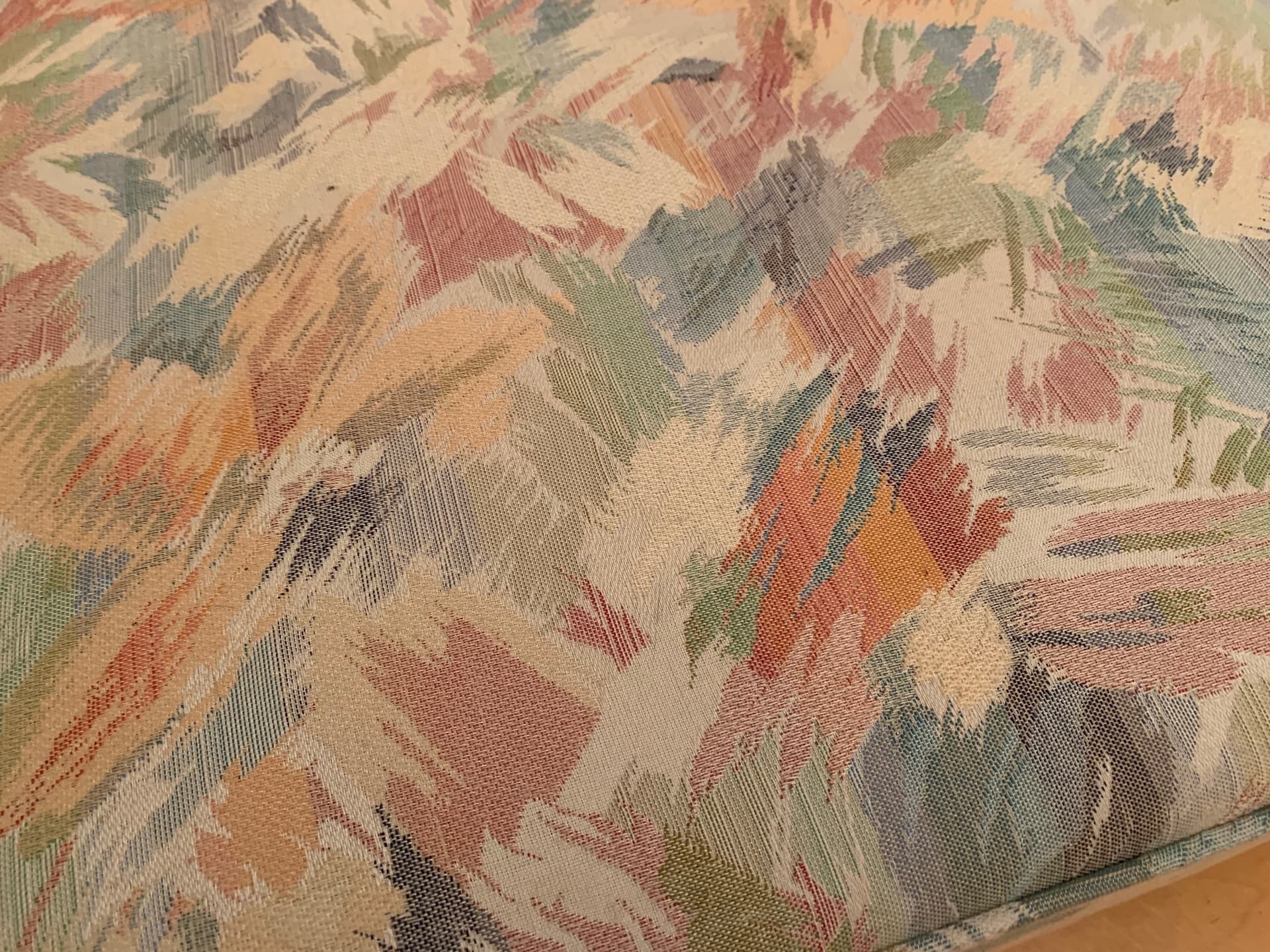 Sofa McGuire, beżowy rattan, skóra naturalna, tkanina, McGuire, USA, lata 70. - 45751