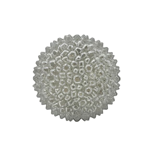 Ceiling Lamp, Glashütte Limburg, transparent glass, Germany, 1980s. - DIMENSION