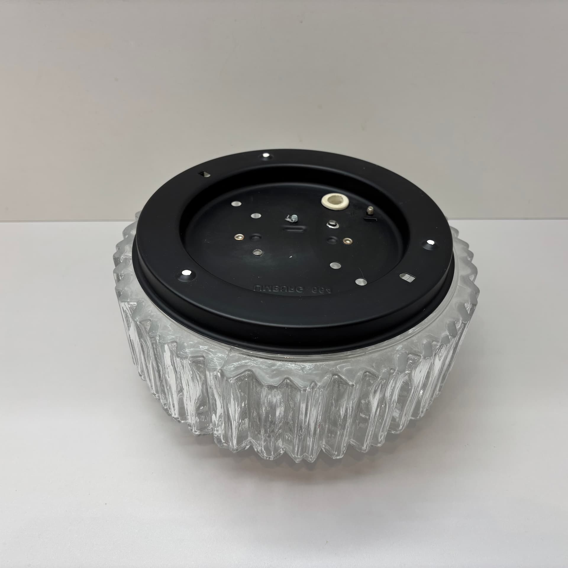 Ceiling Lamp, Glashütte Limburg, transparent glass, Germany, 1980s. - 45848