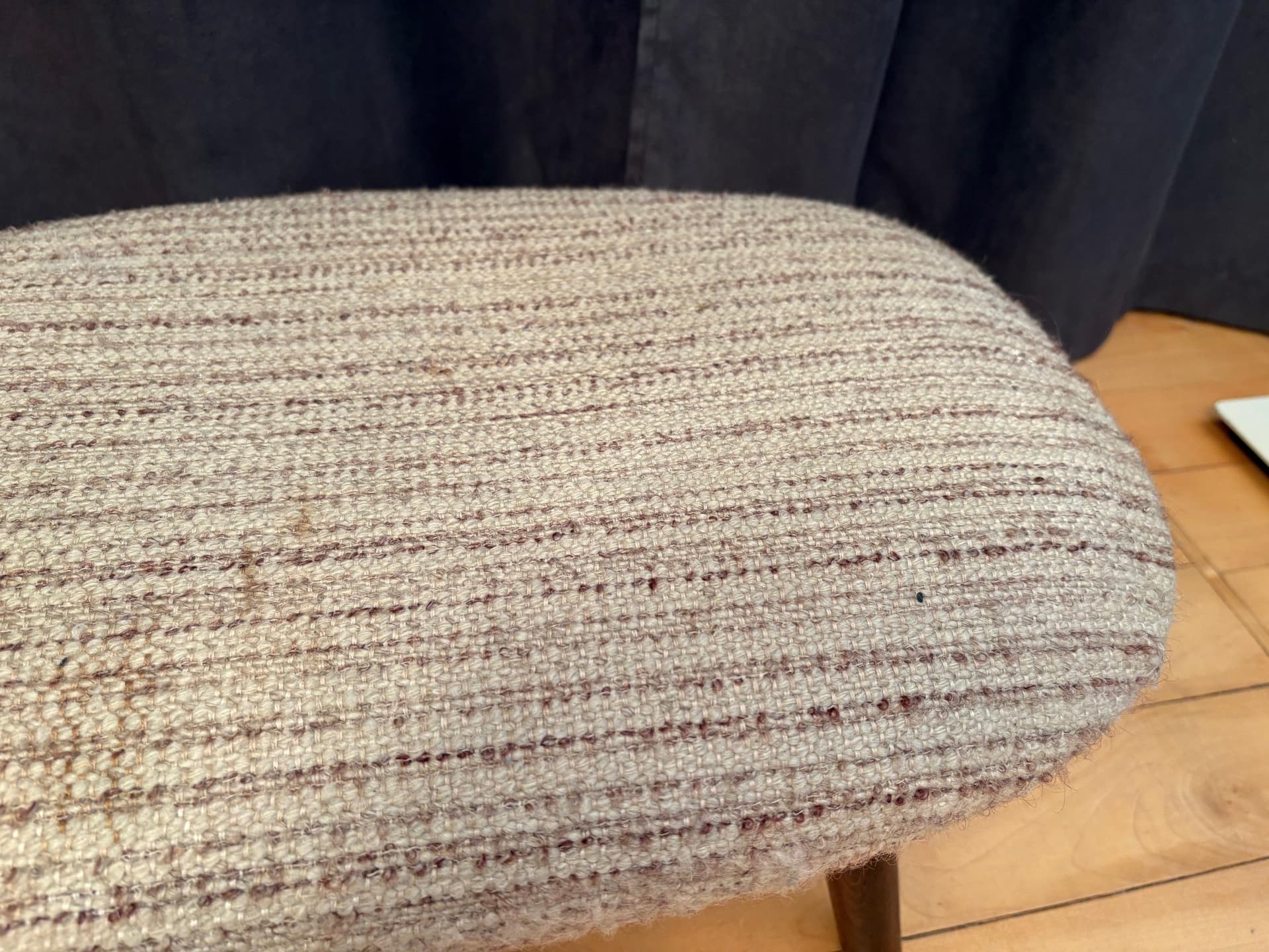 Podnóżek, beżowy, tkanina, Casala, Niemcy, lata 50. - 79827