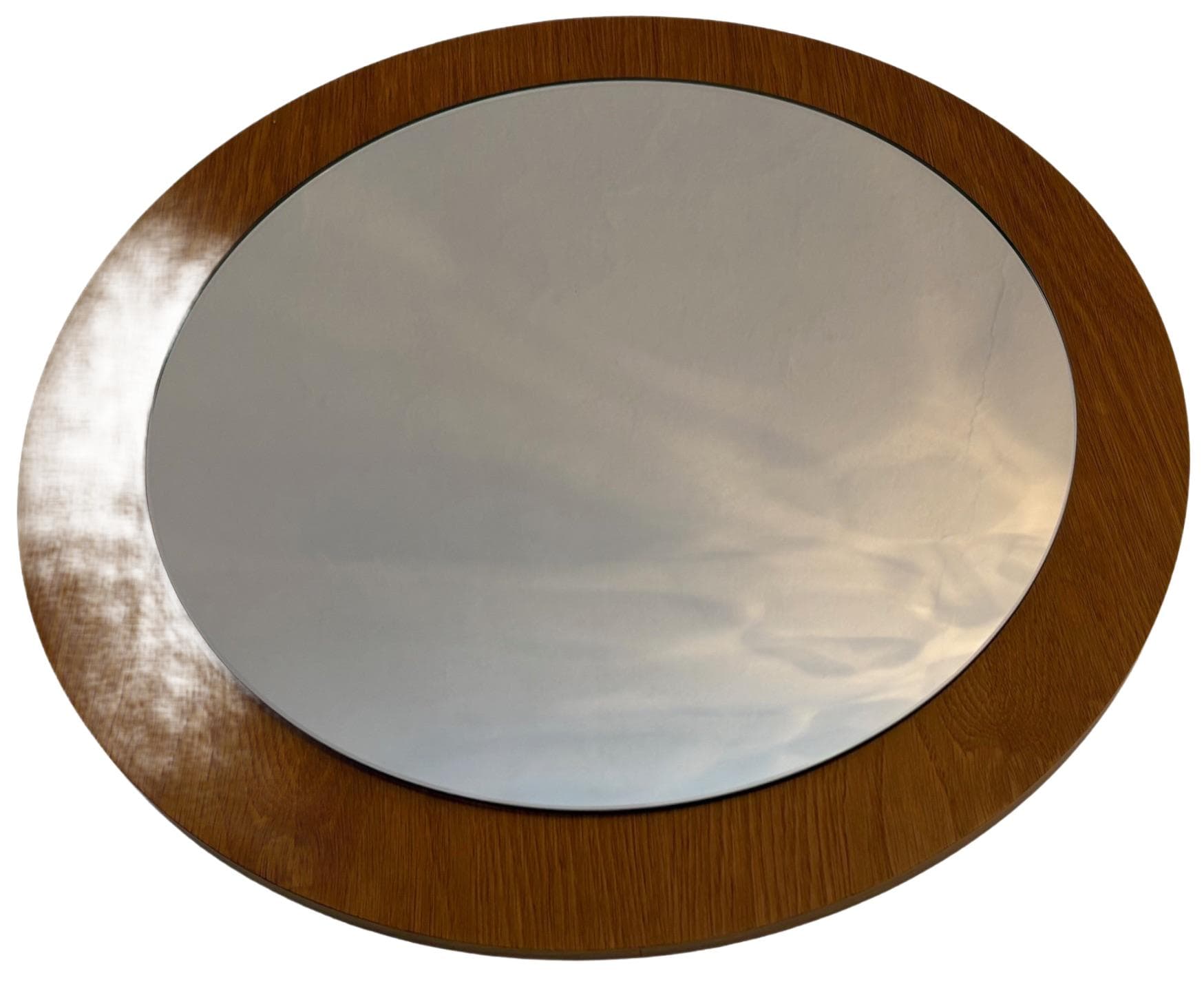 Mirror, brown wood, Denmark, 1960s.