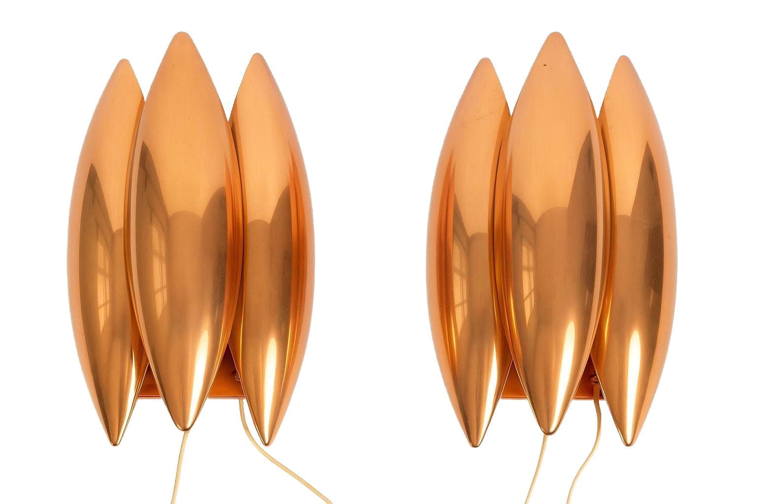 Para kinkietów Kastor proj. Jo Hammerborg, Fog og Morup, 1962