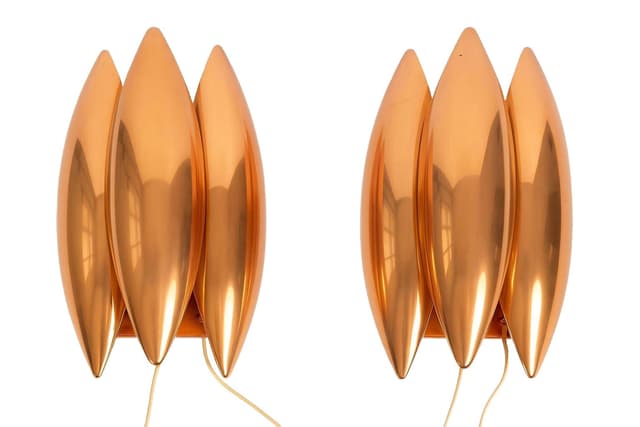 Para kinkietów Kastor proj. Jo Hammerborg, Fog og Morup, 1962 - WYMIARY