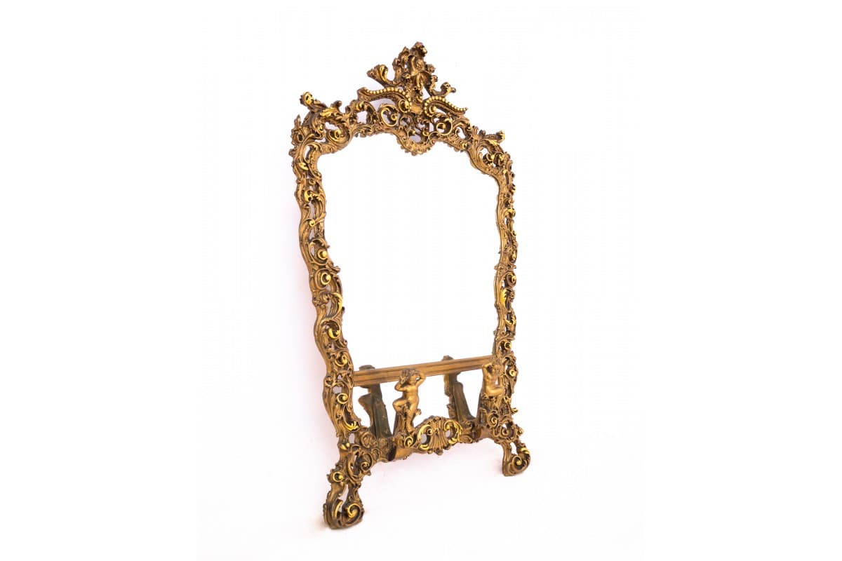 Golden Mirror in Wooden Frame, Baroque, Italy, Early 20th Century - 47662