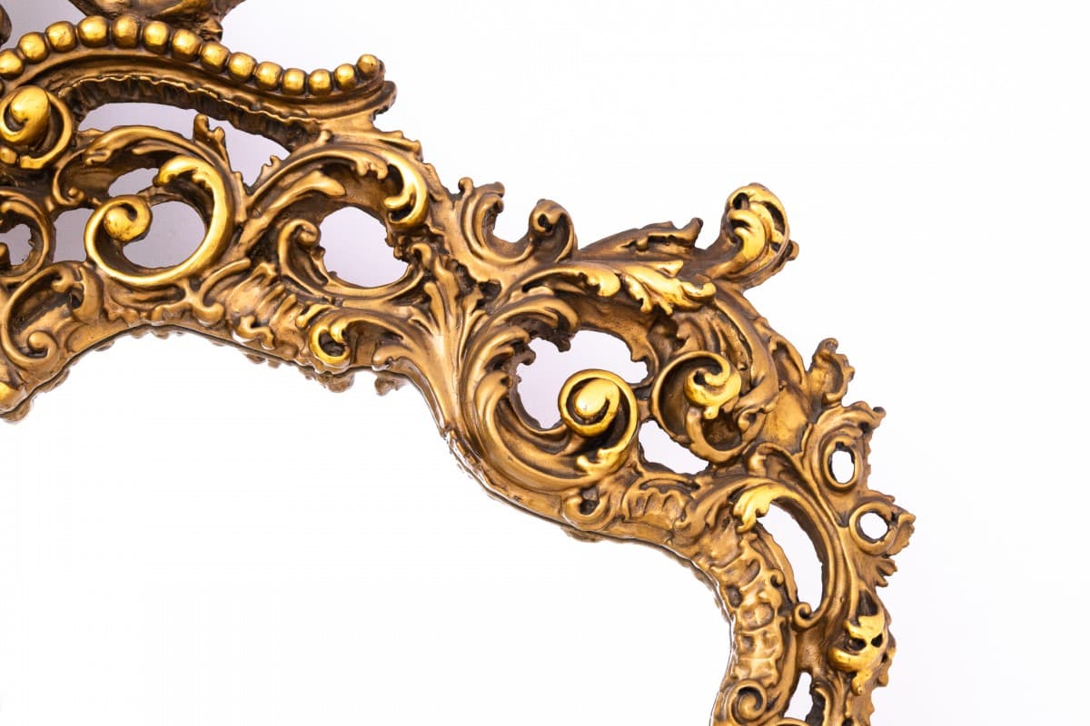 Golden Mirror in Wooden Frame, Baroque, Italy, Early 20th Century - 47665