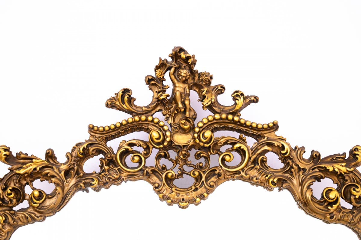 Golden Mirror in Wooden Frame, Baroque, Italy, Early 20th Century - 47663