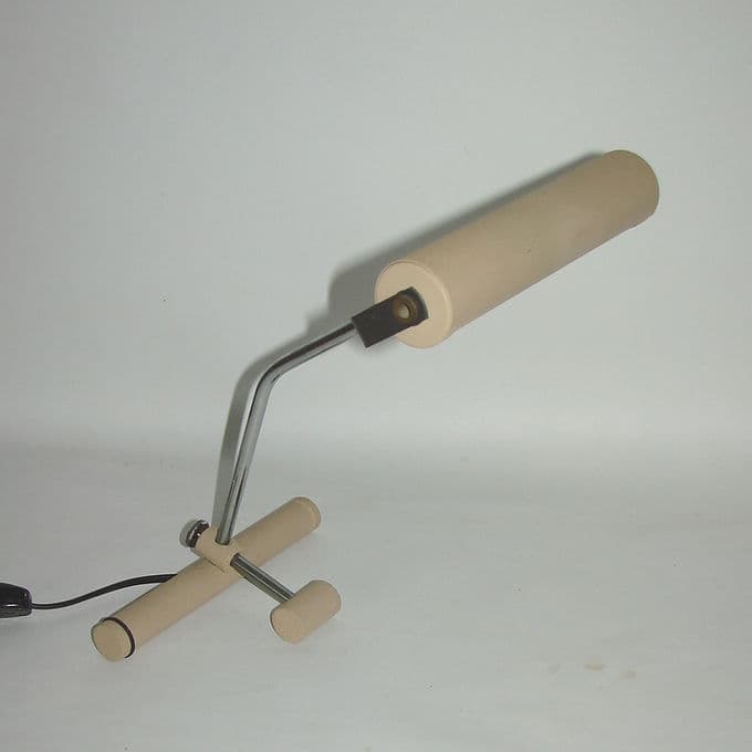 Lampa biurkowa, beżowy, metal, lata 70. - 46481