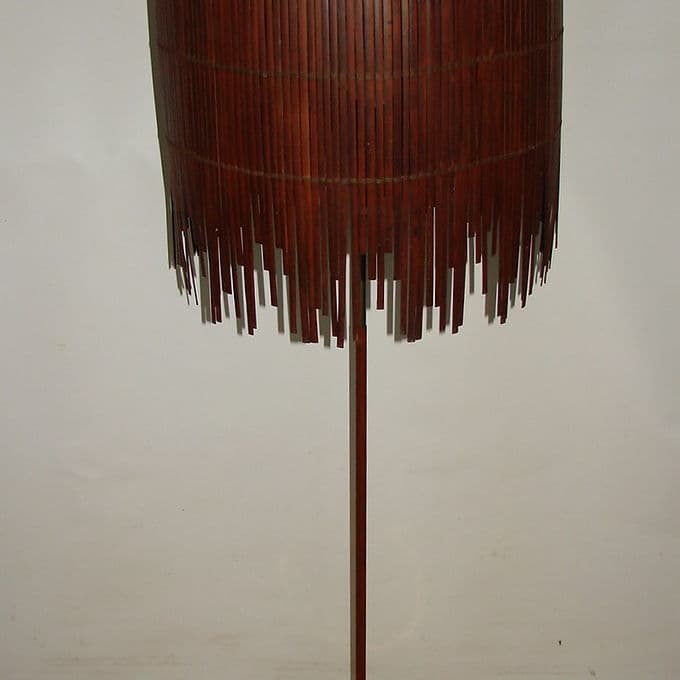 Lampa podłogowa, brązowy ciemny, teak, Dania, lata 60. - 46463