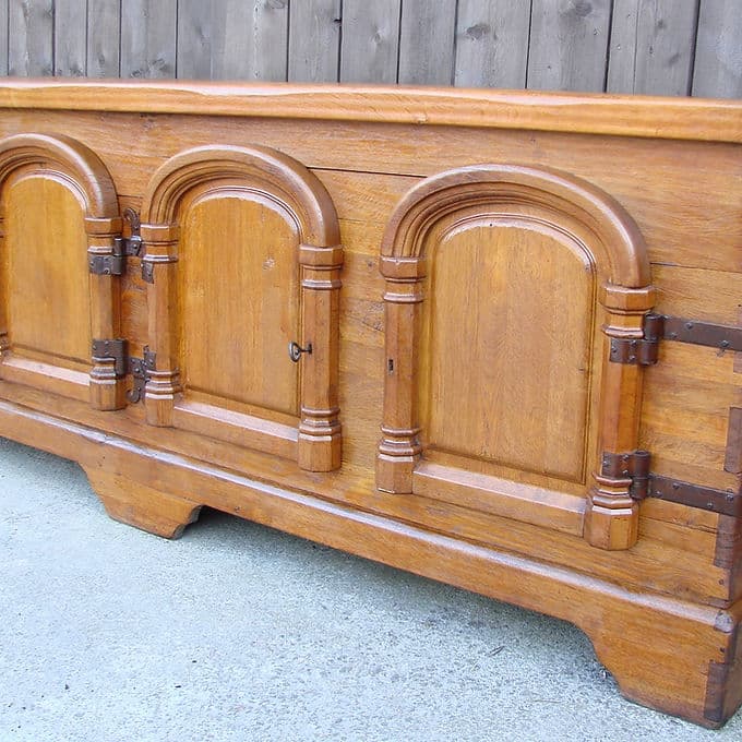 Komoda, dąb brązowy, Polska, lata 50. - 46416