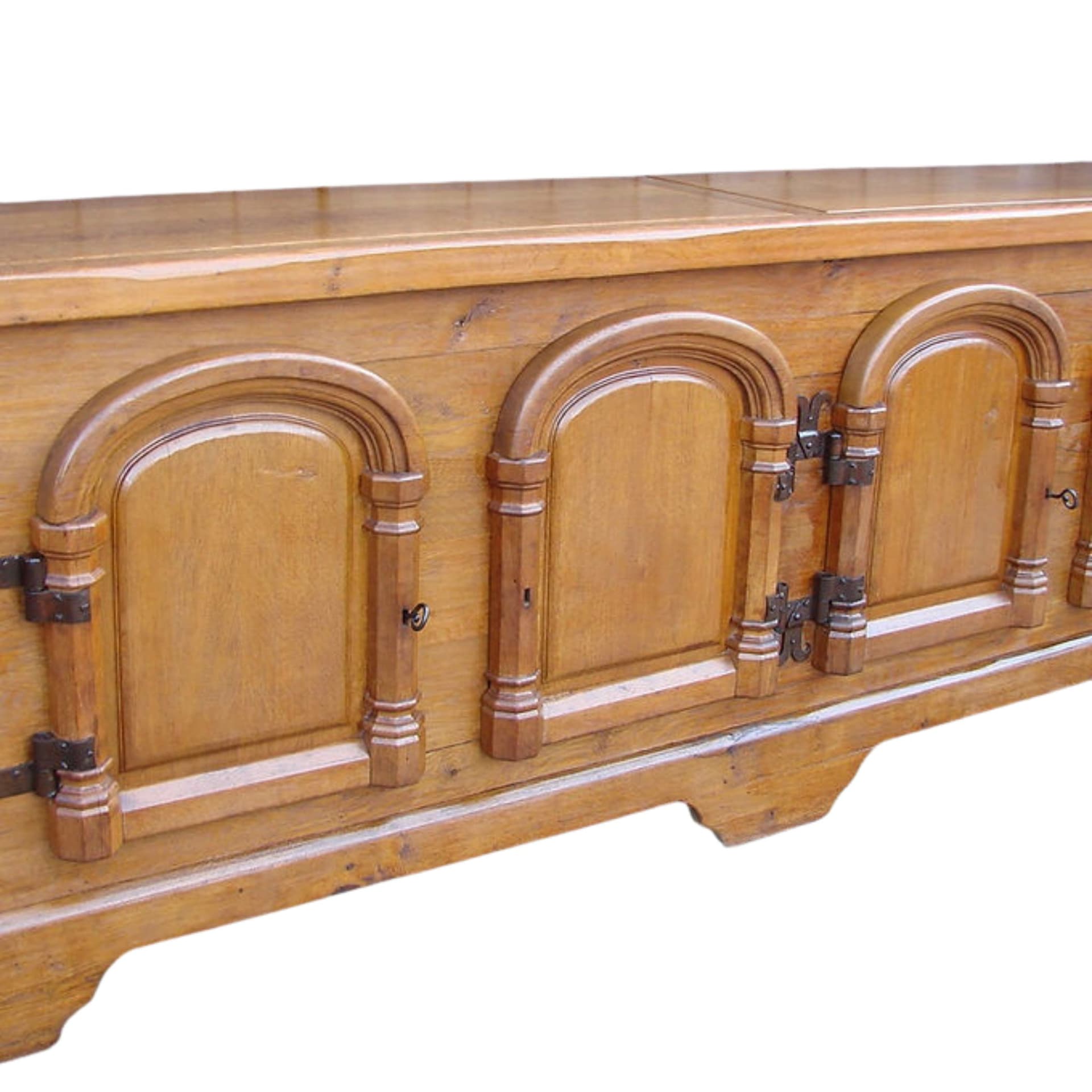 Komoda, dąb brązowy, Polska, lata 50.