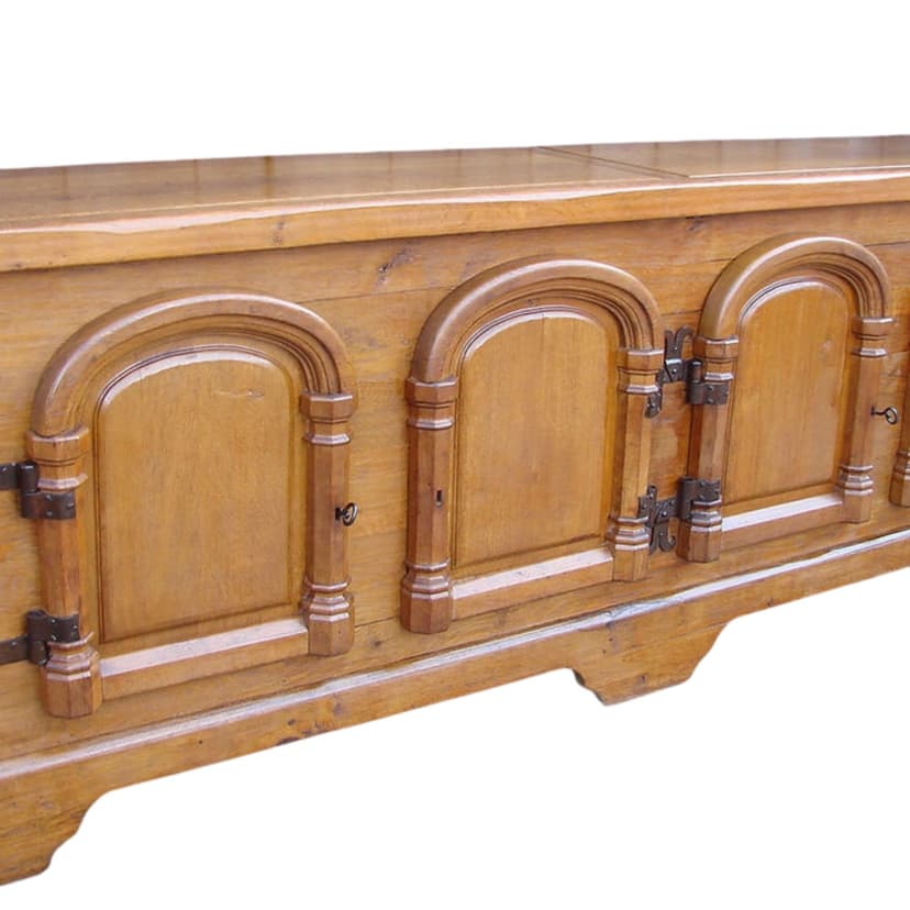 Komoda, dąb brązowy, Polska, lata 50.