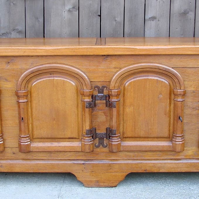 Komoda, dąb brązowy, Polska, lata 50. - 46419