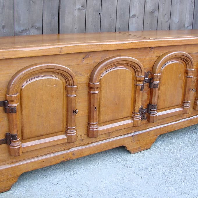 Komoda, dąb brązowy, Polska, lata 50. - 46421