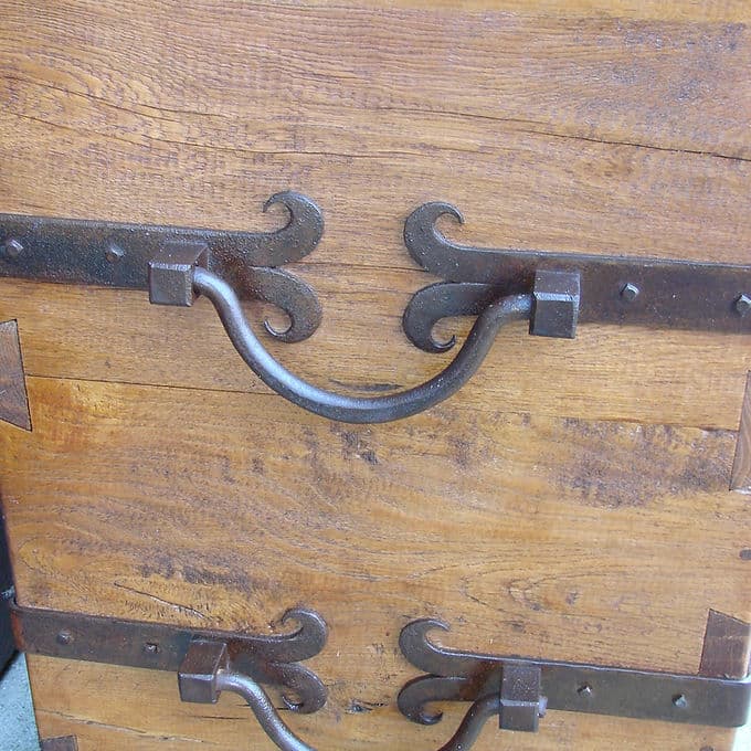 Komoda, dąb brązowy, Polska, lata 50. - 46418