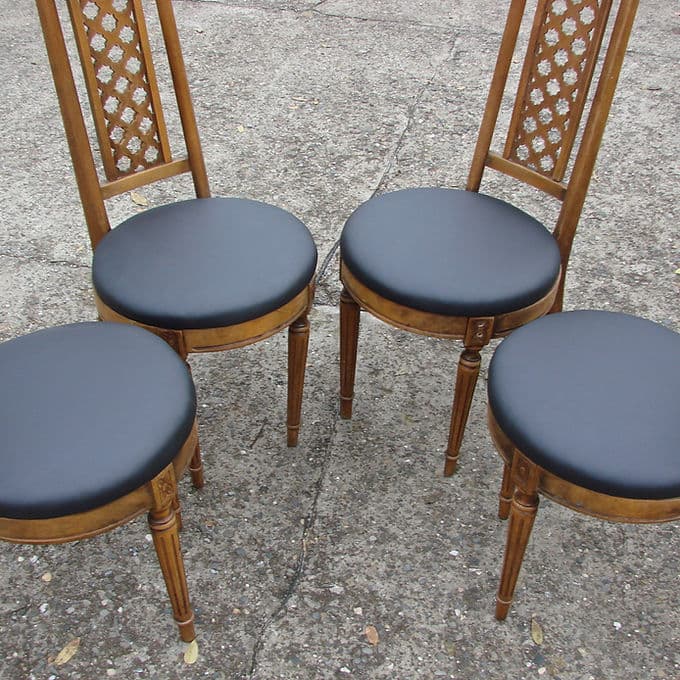 Komplet krzeseł, buk brązowy, Polska, lata 60. - 46708