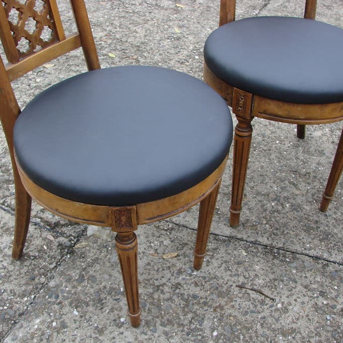 Komplet krzeseł, buk brązowy, Polska, lata 60. - 46711