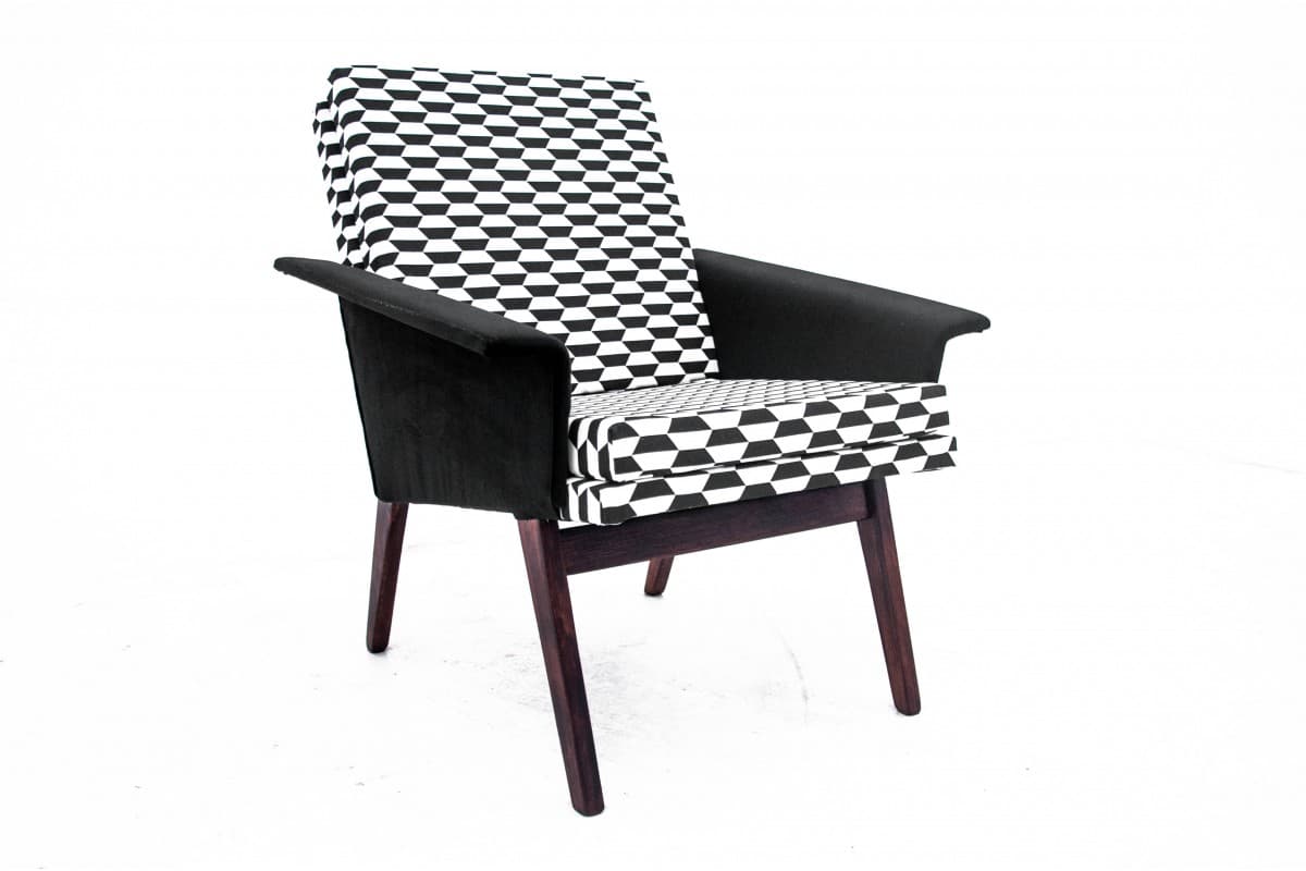 Black and White Set of Armchairs, Czechoslovakia, 1960s - 46853