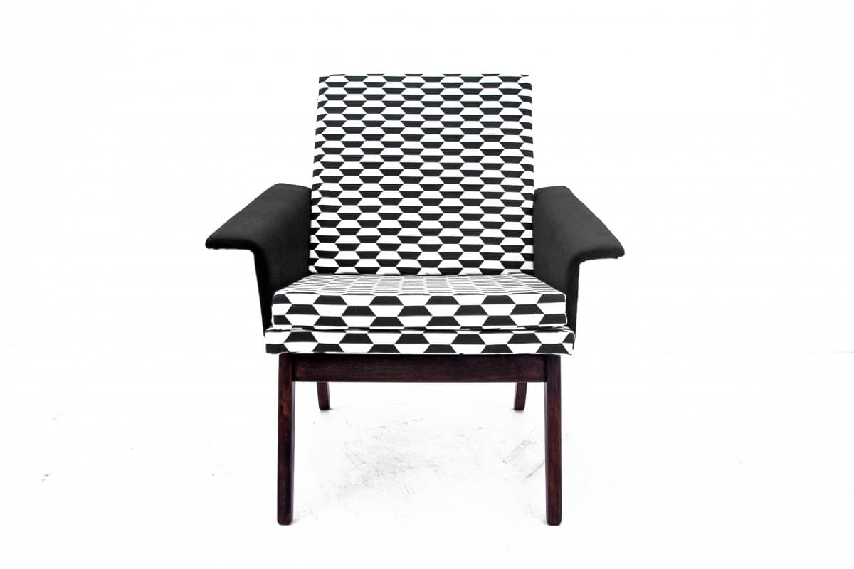 Black and White Set of Armchairs, Czechoslovakia, 1960s - 46851