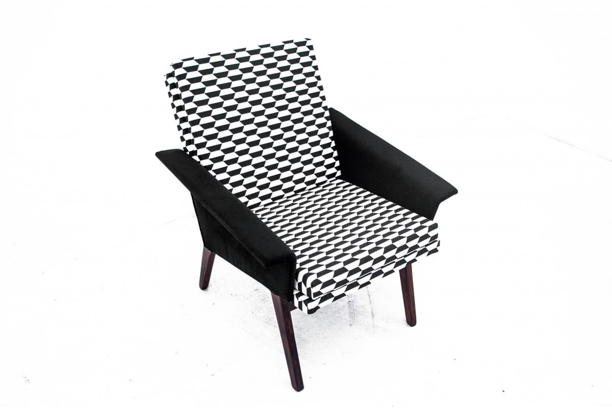 Black and White Set of Armchairs, Czechoslovakia, 1960s - 46852