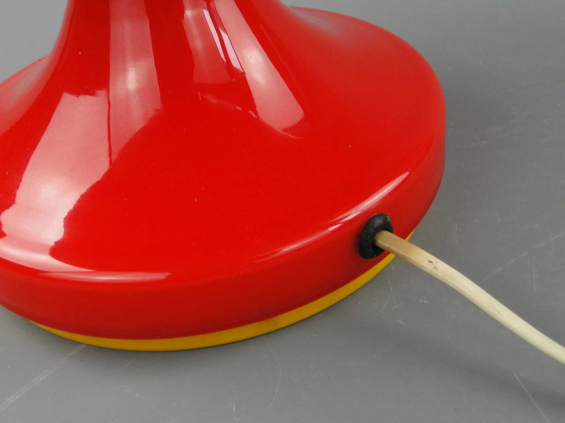 Lampa stołowa, szkło pomarańczowy, proj. S. Tabera, OPP Jihlava, Czechosłowacja, lata 70. - 46961