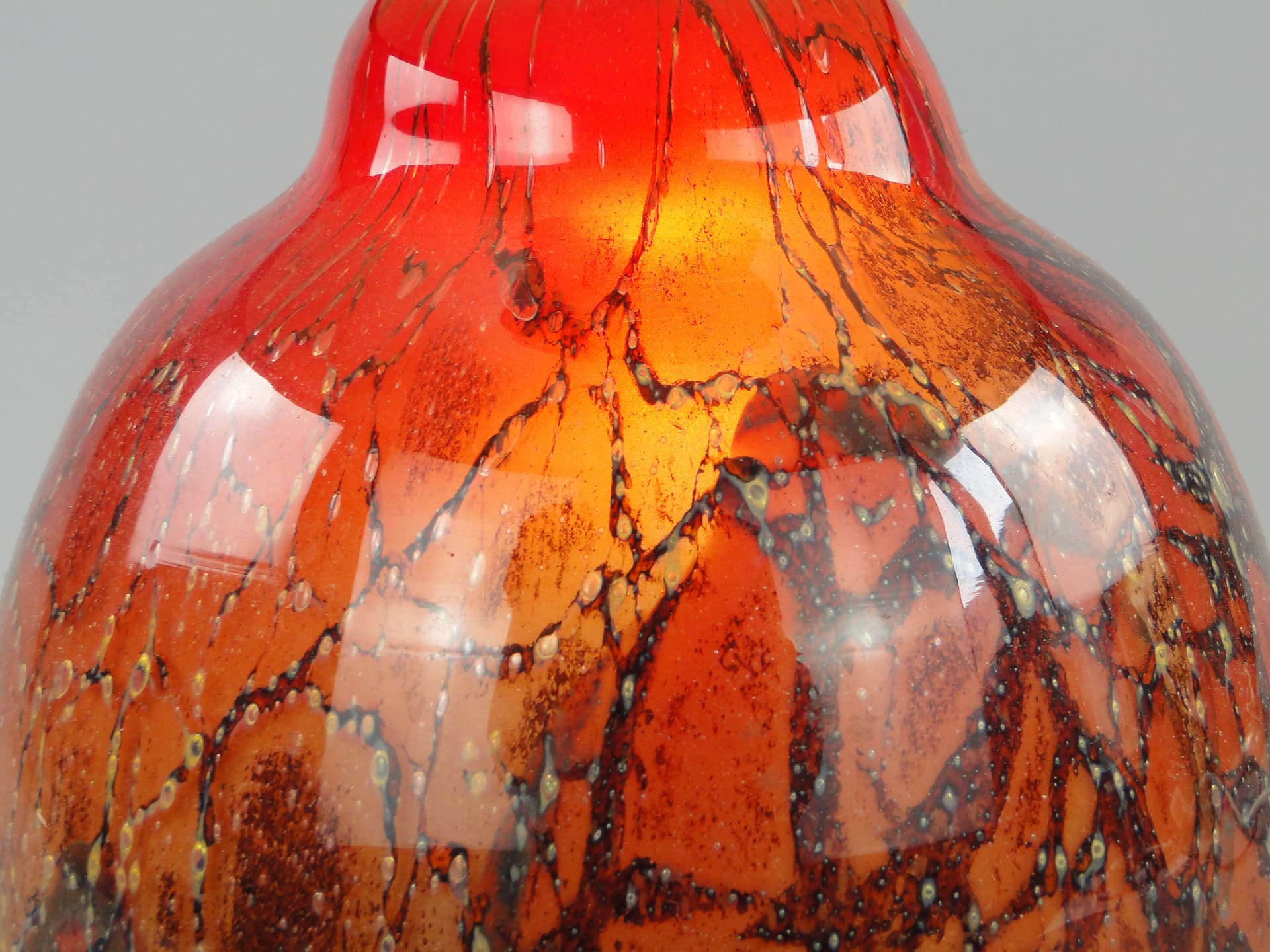 Lampa stołowa Ikora, szkło multikolor, velvet granatowy, WMF, Niemcy, lata 30. - 46973